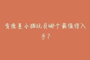 肯德基小猫玩具哪个最值得入手?-动物百科