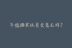 不给猫买玩具会怎么样?-动物百科