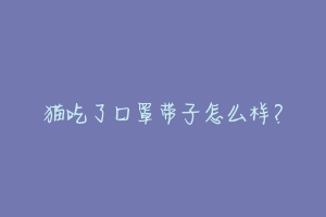 猫吃了口罩带子怎么样?-动物百科