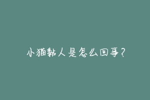 小猫黏人是怎么回事?-动物百科