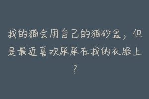 我的猫会用自己的猫砂盆,但是最近喜欢尿尿在我的衣服上?-动物百科