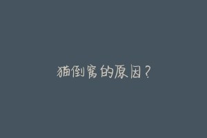 猫倒窝的原因?-动物百科